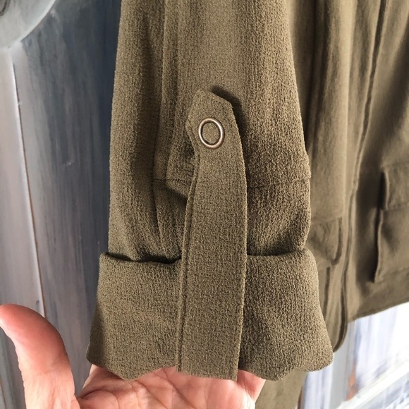 LINEA by Louis Dell'olio Fern Green Zip up Shirt - Picture 5 of 6